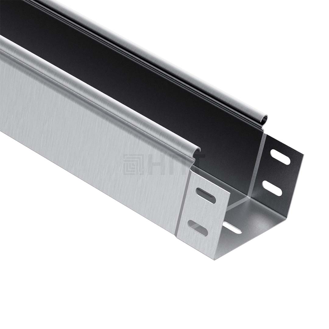 Лоток неперфорированный LLN 100х80х2000 (0,7 мм) окрашенная сталь, усиленный замок Лоток неперфорированный LLN 100х80х2000 (0,7 мм) окрашенная сталь, усиленный замок