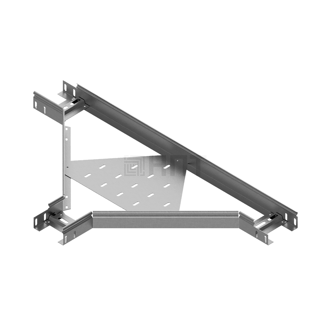 Ответвитель Т-образный горизонтальный ЛТТ 100х100 (1,2 мм) сталь без покрытия, стандартный замок
