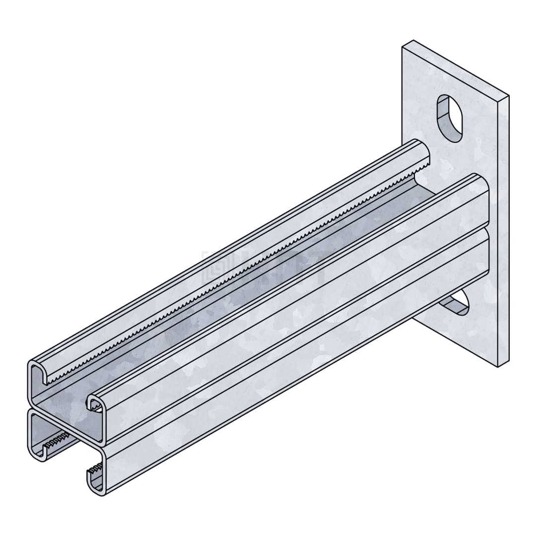 STRUT-консоль двойная ST-KD 41х21х500 (2,5 мм) горячеоцинкованная сталь