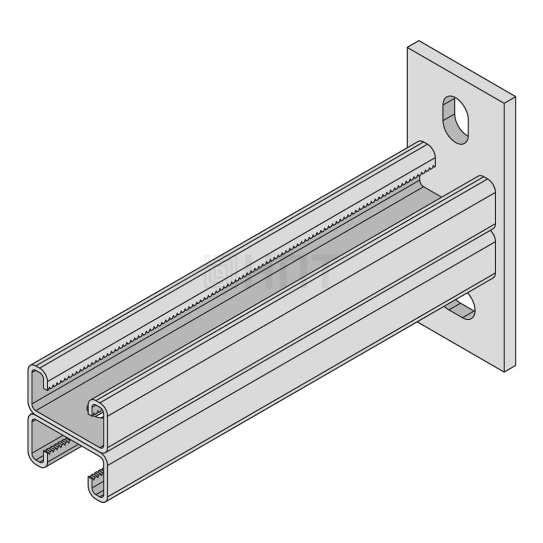 STRUT-консоль двойная ST-KD 41х21х100 (2,5 мм) электрохимическое цинкование STRUT-консоль двойная ST-KD 41х21х100 (2,5 мм) электрохимическое цинкование