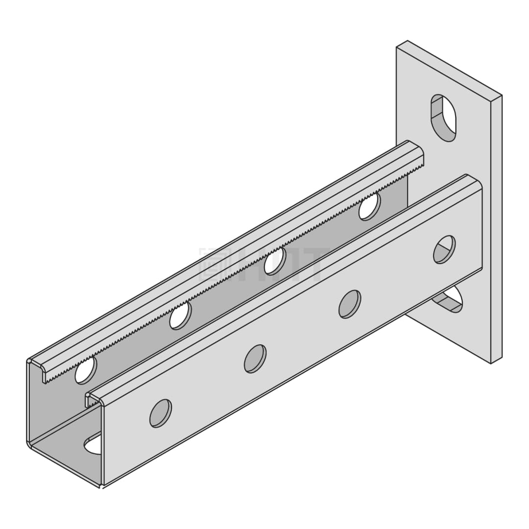 STRUT-консоль ST-K 41х41х200 (2,5 мм) электрохимическое цинкование STRUT-консоль ST-K 41х41х200 (2,5 мм) электрохимическое цинкование