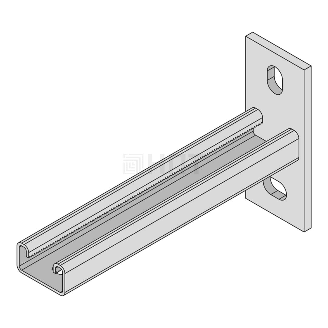 STRUT-консоль ST-K 41х21х500 (2,5 мм) электрохимическое цинкование STRUT-консоль ST-K 41х21х500 (2,5 мм) электрохимическое цинкование