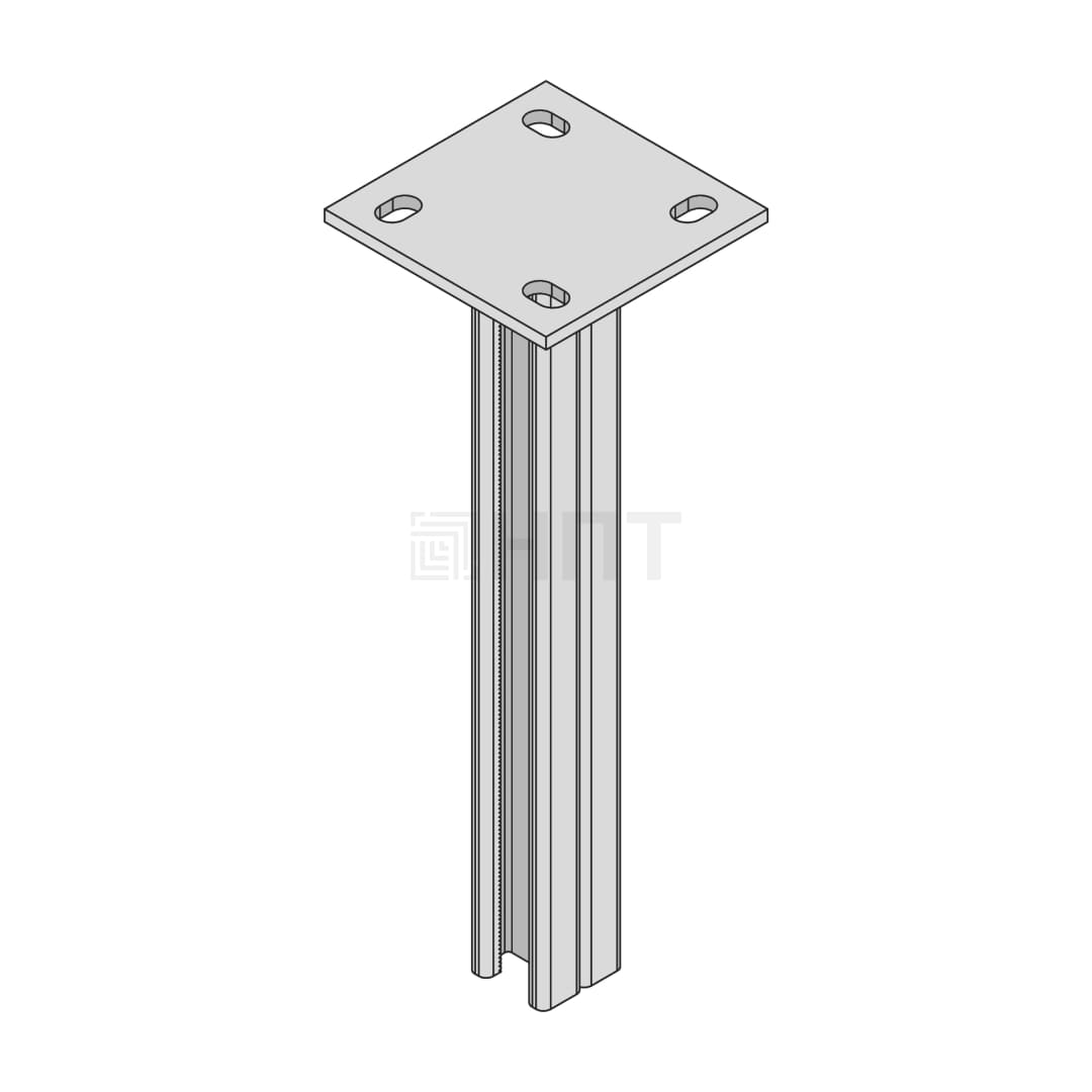 STRUT-стойка двойная ST-SD 41х21х500 (2,5 мм) электрохимическое цинкование STRUT-стойка двойная ST-SD 41х21х500 (2,5 мм) электрохимическое цинкование