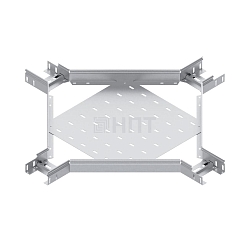 Ответвитель Х-образный горизонтальный ЛТХ 100х100 (1,2 мм) окрашенная сталь, стандартный замок